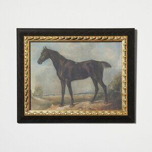 Threshold Studio McGee 8x10 Stallion Horse Canvas Wall Art Gold Target